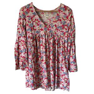 Denim & Supply Ralph Lauren Julia Dress Tunic Sz XS Bell Sleeve Flowy Floral